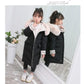 New Girls clothing Winter Warm down Cotton Jackets Children parka faux Fur Collar Coat Girl Thicken overalls Hooded kids Clothes