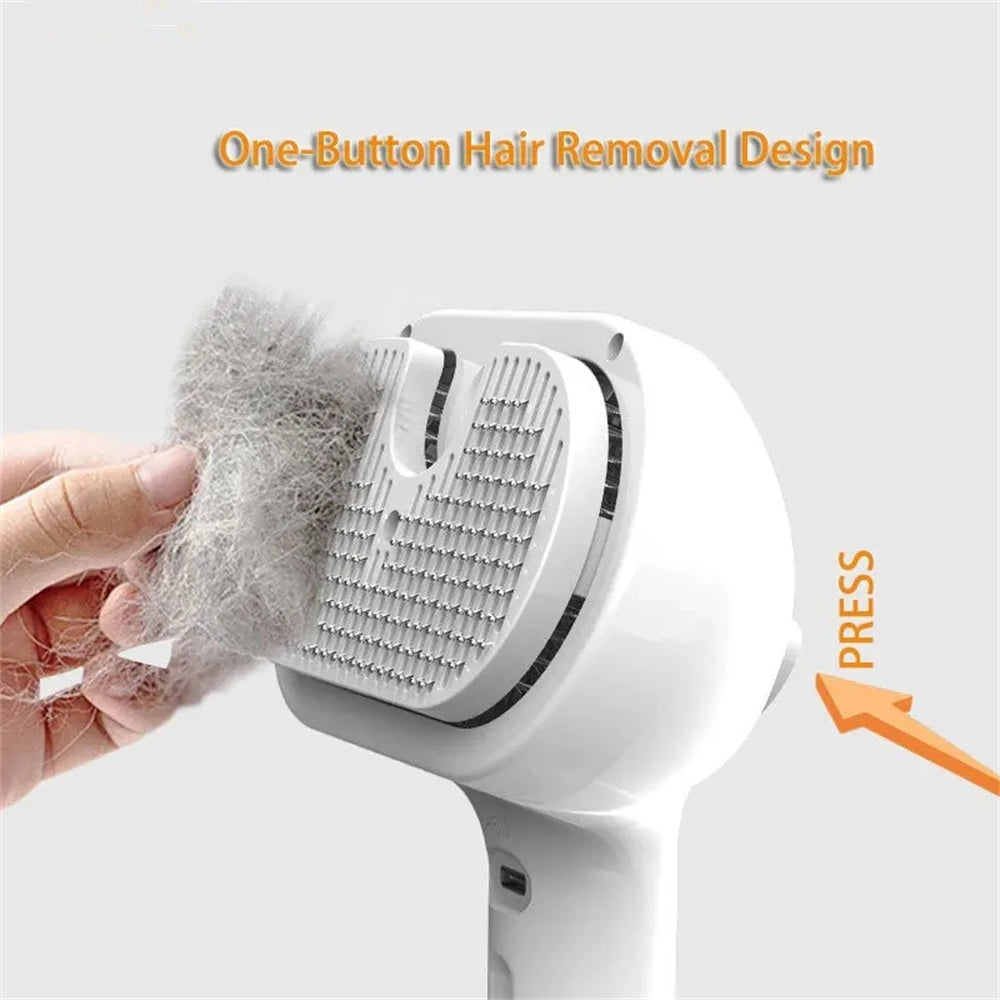 Bulbusbow 2-in-1 Pet Spray Grooming Comb | Best Cat Hair Remover & Dematting Brush with Mist Humidifier – Top Grooming Too