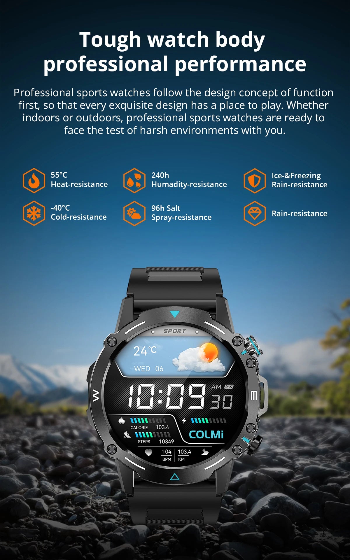 COLMI M42 Smartwatch 1.43'' AMOLED Display 100 Sports Modes Voice Calling Smart Watch Men Women Military Grade Toughness Watch