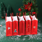 Bulbusbow Christmas Kraft Paper Bags 2024 New Year Cute Santa Claus Gift Box Holiday Party Children Candy Cookie Packaging Bag with Handle