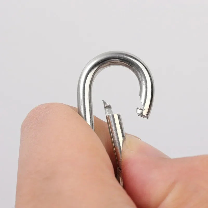 4/1pcs Strong Neodymium Magnetic Hooks 360°Rotating Carabiner Magnet Ring Keychain Hook Home Kitchen Bathroom Hanging Hangers