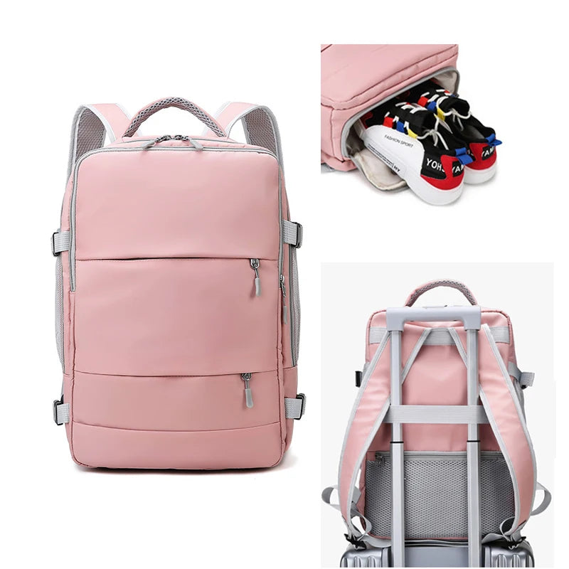 Waterproof Backpack Large Capacity Multifunction Travel Backpack With Shoe Storage Multilayer