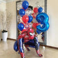 SpiderMan Birthday Party Decorations For Kids Latex Aluminum Foil Balloons Spider Theme Event Supplies Disposable Tableware