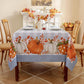 Thanksgiving Autumn Harvest Pumpkin Buffalo Plaid Rectangle Tablecloth Holiday Party Decor Reusable Tablecloth Party Supplies