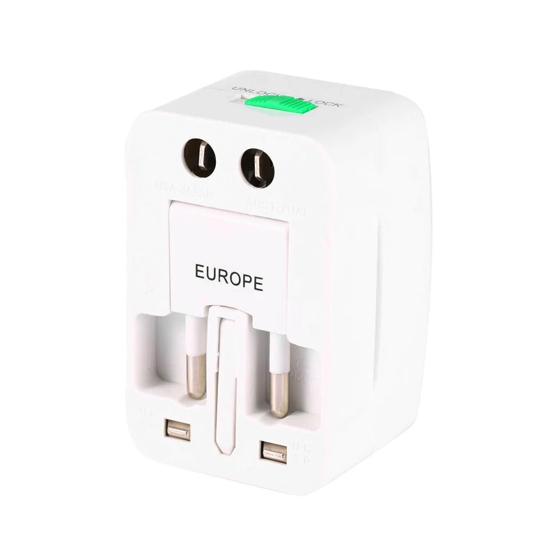 Multifunctional Universal Travel Adapter EU UK US AU AC Power Charger Adapter Outlet Converter Socket Plug Adaptor Connector