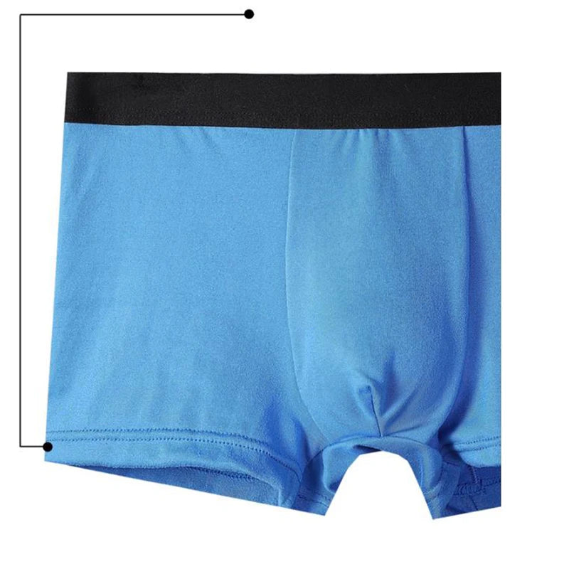 4Pcs Men Boxer Ventil Mens Panties Underwears Breathable Sexy Male Boxer Solid Underpants Comfortable Underwear Men's Boxers Hot