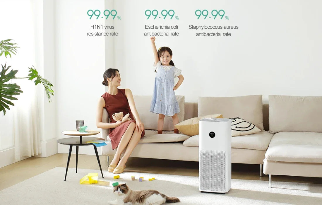 New Xiaomi Air Purifier 4 Pro Smart Household Sterilizer OLED Touch Screen Display Air Purifier Ozone Generator HEPA Filter