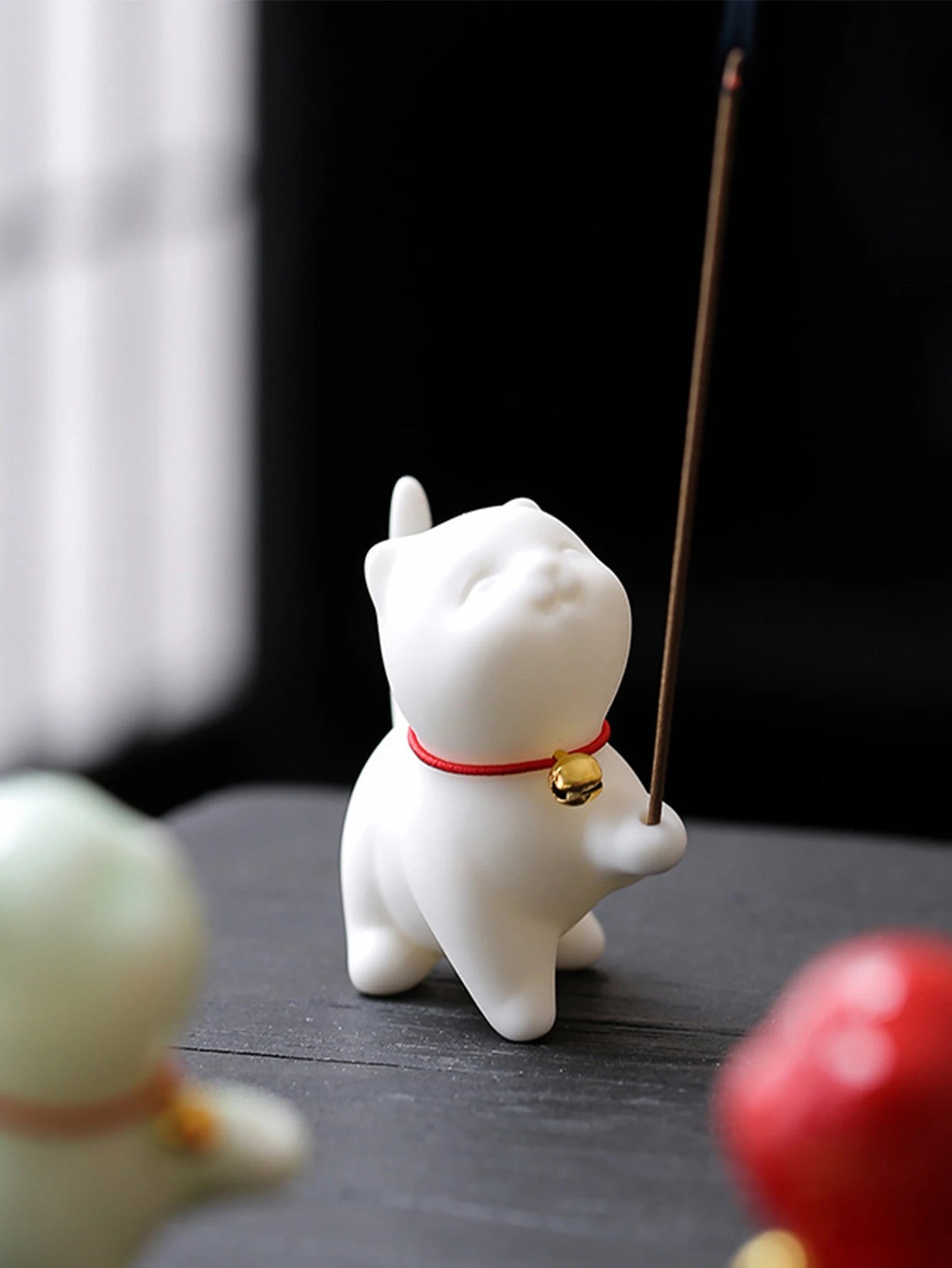 Cute Cat Incense Burner Stick Holder Buddhism Line Incense plate Sandalwood Coil Base Temples Yoga Studios Home Decoration