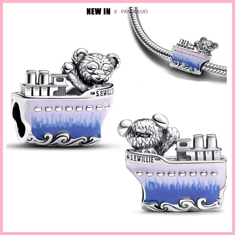 Disney Charms New in Mickey Minnie Charm Beads Fits Pandora Bracelet Women 925 Sterling Silver Pendant Bead DIY Jewelry Gift Hot