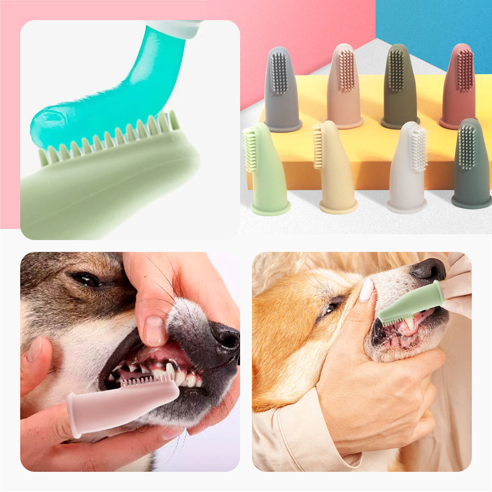 Ultra Soft Silicone Toothbrush Cover Dog Cat Dental Care Cleaning Finger Toothbrush Clean Tool Dog Toothbrush Accessories