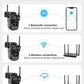 BELIA 4K 8MP WiFi 监控摄像头，双镜头，4 倍数码变焦，AI 人体检测，ONVIF，户外安全 PTZ IP 摄像头