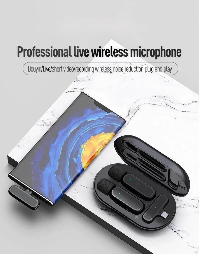 Xiaomi Mijia Wireless HD Radio Live Microphone Noise Cancel Dual Mic 20 Meters for Mobile Phone Tiktok Short Video Recording