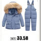 Children Clothing Set Hooded Parka Boy Baby Overalls toddler Girl Clothes Winter Warm Down Jacket Kids dinosaur Coat Snowsuit