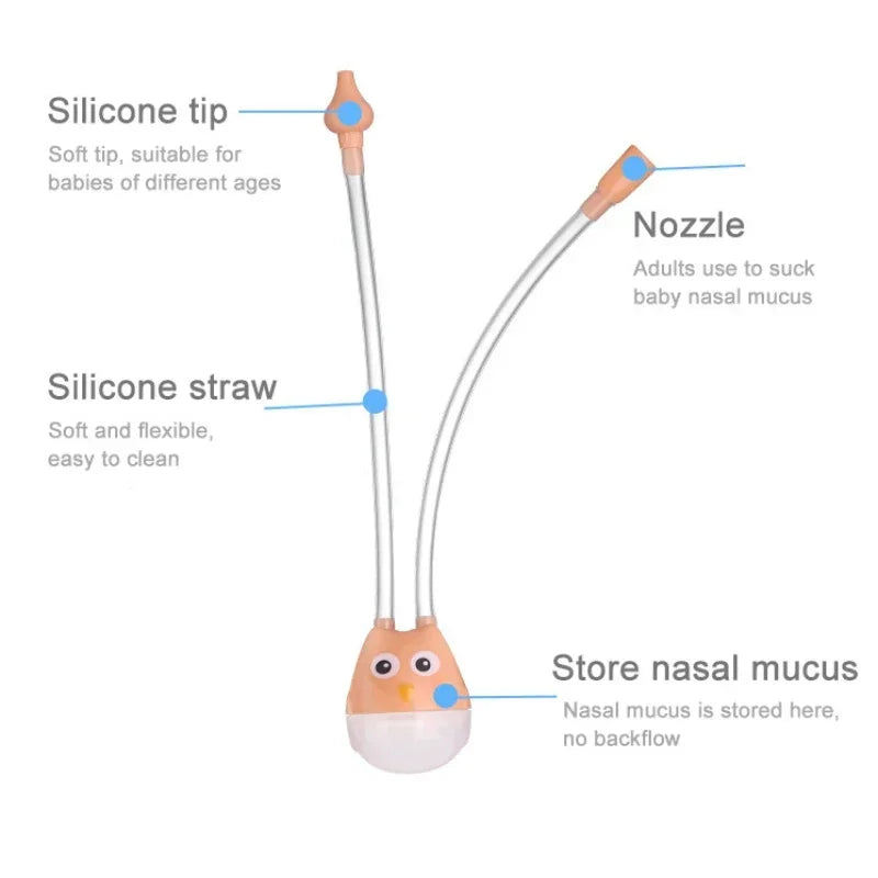 Baby Nasal Aspirator Infant Nasal Suction Snot Cleaner Baby Mouth Suction Catheter Children Cleansing Sucker Nose Cleaning Tools