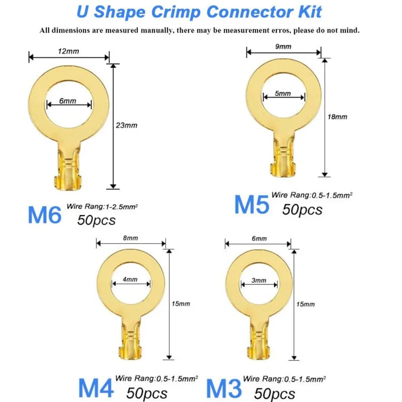 Male Female Wire Box Insulated Cable Macho Connector 2.8/6.3mm Electrical Crimp Terminals Termin Spade Connectors Assorted Kit