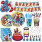 Spider And His Amazing Friends Birthday Party Decoration Tableware Supplies Balloon Banner Set Marvel Spidey Theme Deco Kid Gift