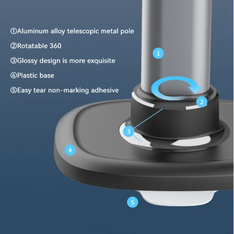 全新适用于 iPad 华为平板电脑手机支架桌面旋转伸缩升级底座可调节 360 度旋转手机支架