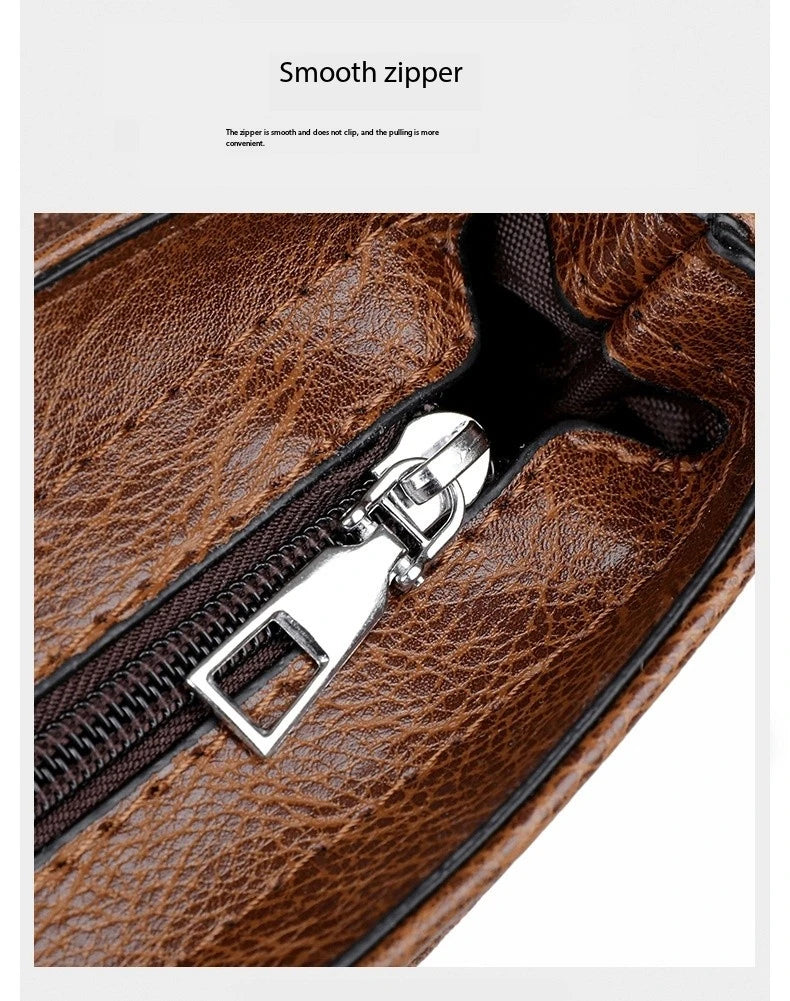 Luxury Brand Men Shoulder Bag For IPAD Leather Business Handbag Men Messenger Bag Large Side Sling Bag Fashion Man Crossbody Bag