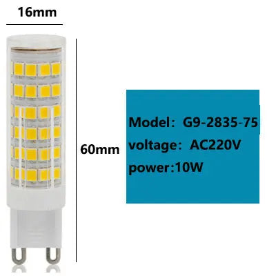 G9 led 9W 12W 15W 20W AC110V 220V   led lamp  SMD 2835 LED g9 cold /warm/natural light  Replace 30/40W halogen lamp light