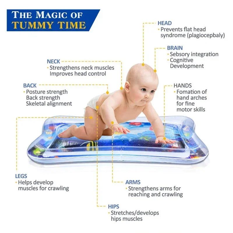 Baby Water Play Mat Inflatable Cushion PVC Infant Tummy Time Toddler Water Pad For Kids Early Education Developing Activity Toys