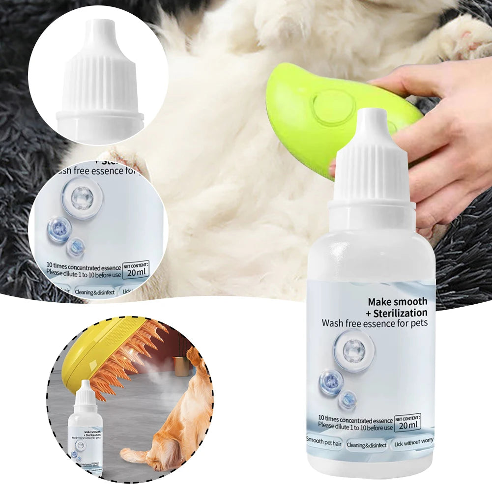 3-10pc Cat Steam Brush Wash Free Essence Hair Serum Animal Grooming Essence Cat Dog Depilation for Cat Steamy Brush Pet Cleaning