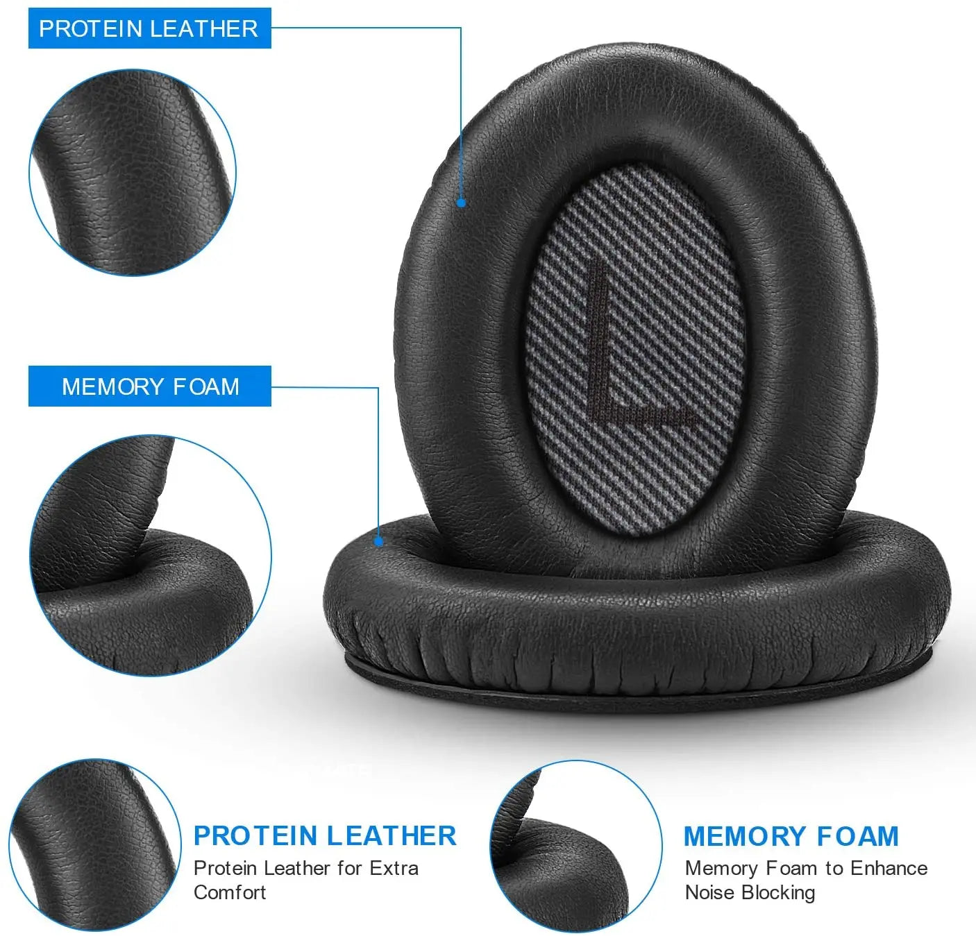 Professional Ear Pads for BOSE QC35 for QuietComfort 35 & 35 ii BOSEQC35 QC2, AE2, AE2i QC15 AE2 SoundTrue Headphones Cushion