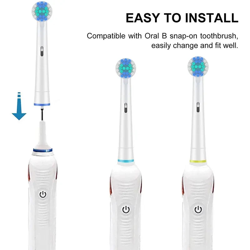 16 件装牙刷头兼容 Oral B Braun 电动牙刷，精密替换刷头，适用于 Pro Smart Genius