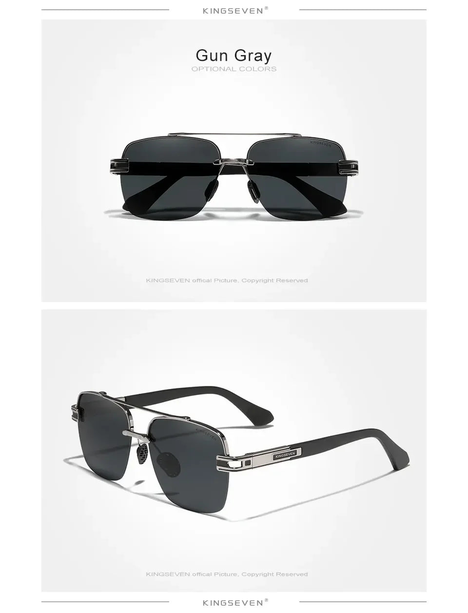 KINGSEVEN 2024 Brand New Design Sunglasses For Men Polarized Gradient Sun Glasses Women Eyewear Square Retro Eyewear Okulary