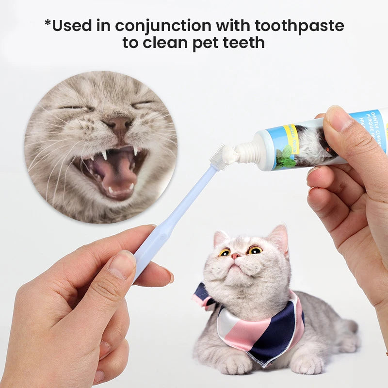 1pcs  Pet Toothbrush, Cat Toothbrush, Dog Toothbrush, Cat 360 Degree Oral Cleaning, Small Head Dog Toothbrush, Pet Supplies