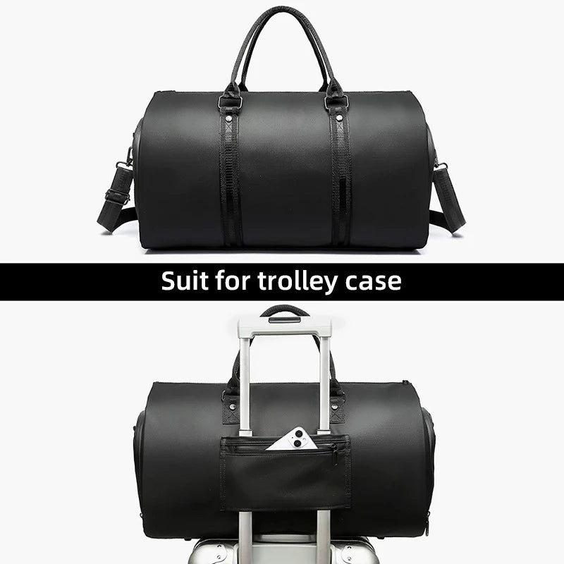 Men Travel Bag Male Garment Storage Bags with Shoe Pocket Business Trip Handbag Waterproof Luggage Storage Bags Foldable Duffel