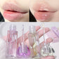 Transparent Jelly Lip Oil Plumping Mirror Lip Gloss Moisturizing Lasting Water Light Peach Lipstick Women Lips Makeup Cosmetics