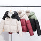 YJKDYK 2024 Winter Women's Cotton Jacket Female Contrast Hooded Thicken Warm Parkas Coats Top Women Street Fashion Jacket