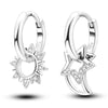 Bulbusbow 925 Sterling Silver Flower Dream Catcher Hoop Earrings for Women