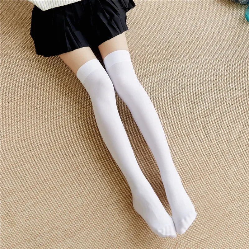 DOIAESKV Plus Size Women Stockings Over Knee Socks Thigh High Socks Large Size Female Stockings Long Socks Women's Stockings