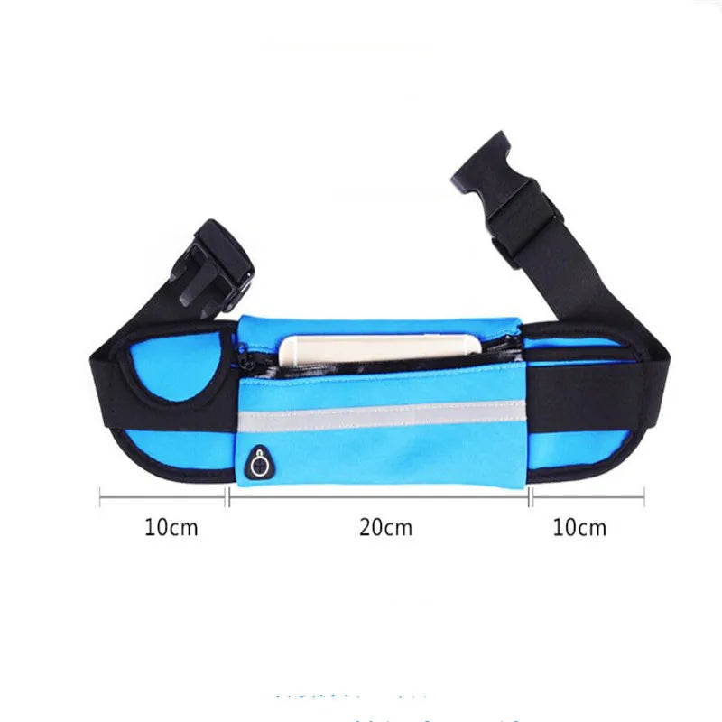 Men Women Waistbag Marathon Running Outdoor Riding Fitness With Water Bottle Waterproof Phone Sport Male Female Belt Waist Bags