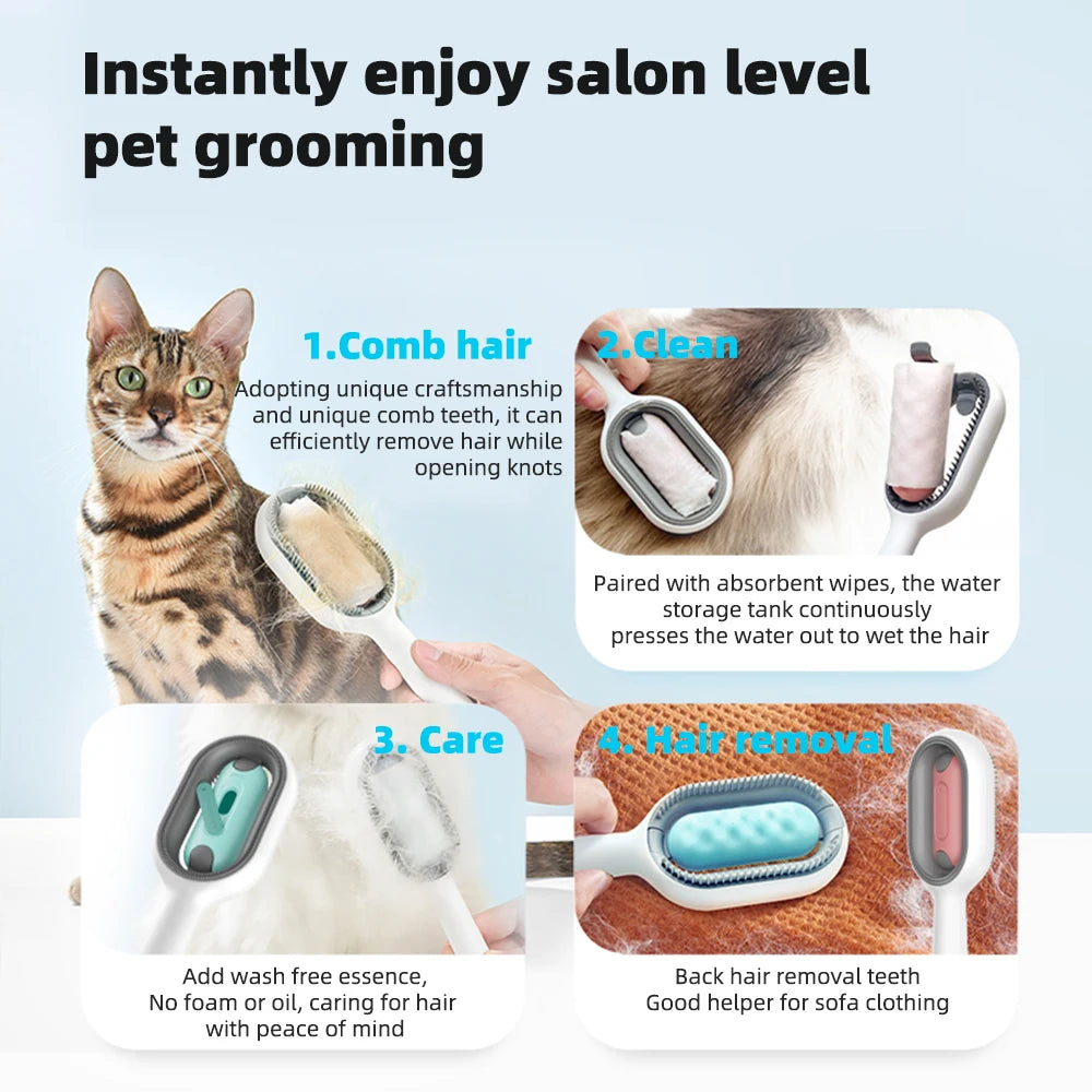 Cats Hair Brushes Grooming Massage Comb Pet Double Sided Hair Remover Brush Dog and Cat Home Accessory Kitten Self-cleaning Pets