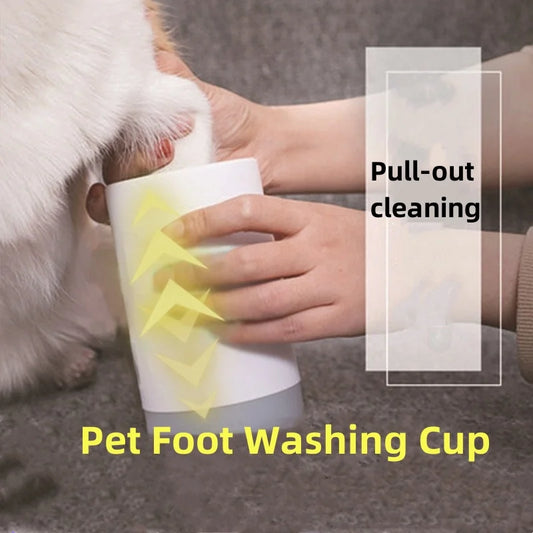 1Pcs Pet Foot Washer Cup Silicone Soft Foot Cup Cat Foot Cleaning Bucket Dog Paw Cleaner Cup Manual Quick Feet Wash Cleaner