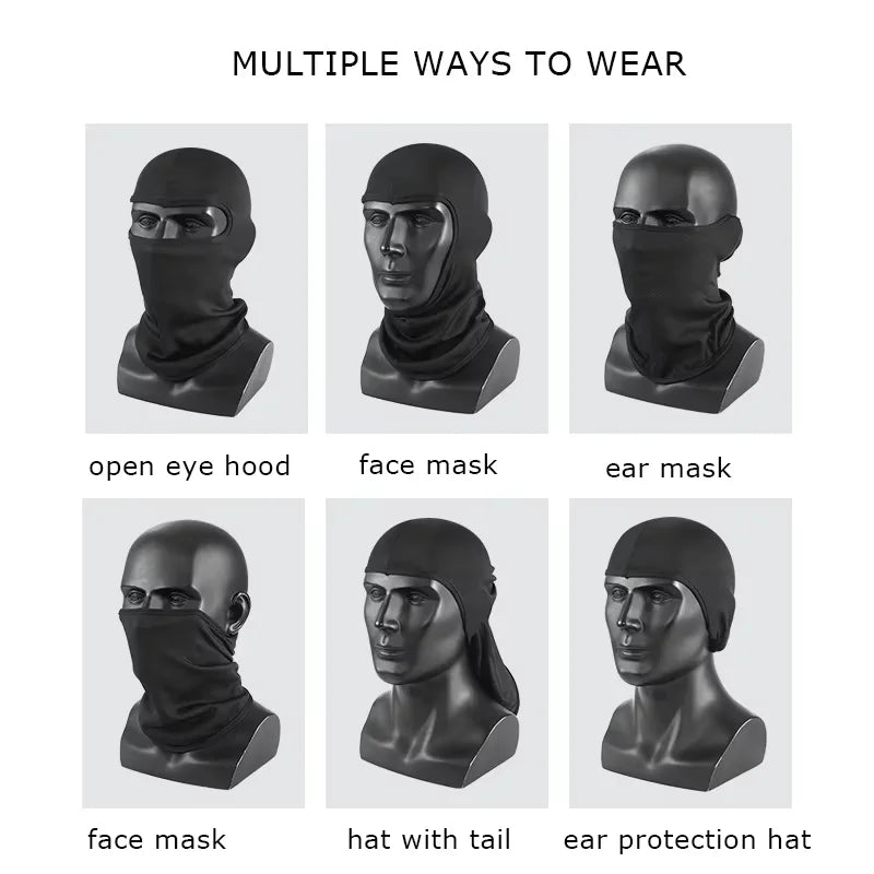 Balaclava Cycling Caps for Men Bicycle Travel Quick Dry Dustproof Face Cover Sun Protection Hat Windproof Sports Hood Ski Mask