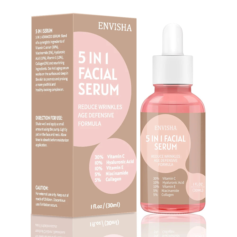 Face Serum Skin Care Collagen Hyaluronic Acid Anti-Aging Wrinkle Whitening Moisturizing Exfoliating Shrink Pores Niacinamide