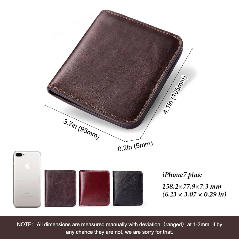 100% Genuine Leather Women's Wallet Small Mini Hasp Purse New Fashion Short RFID Blocking Card Holder With Zipper Coin Pocket