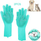 Pet Grooming Cleaning Gloves Dog Cat Bathing Shampoo Glove Scrubber Magic Dishwashing CleannerSponge Silicon Hair Removal Glove