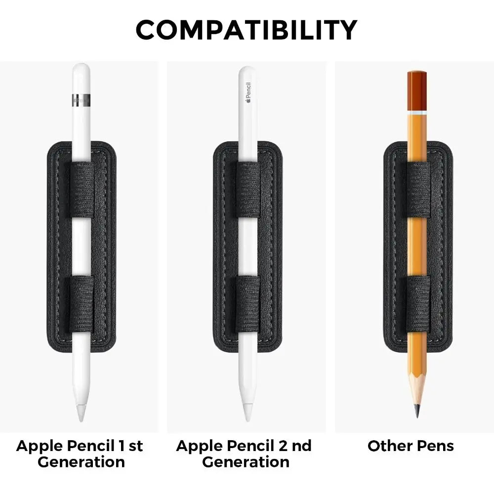 收纳笔 触控笔 笔架 贴纸 可拆卸粘性槽 防丢盒 防丢配件 适用于 Apple Pencil 1/2 的松紧带