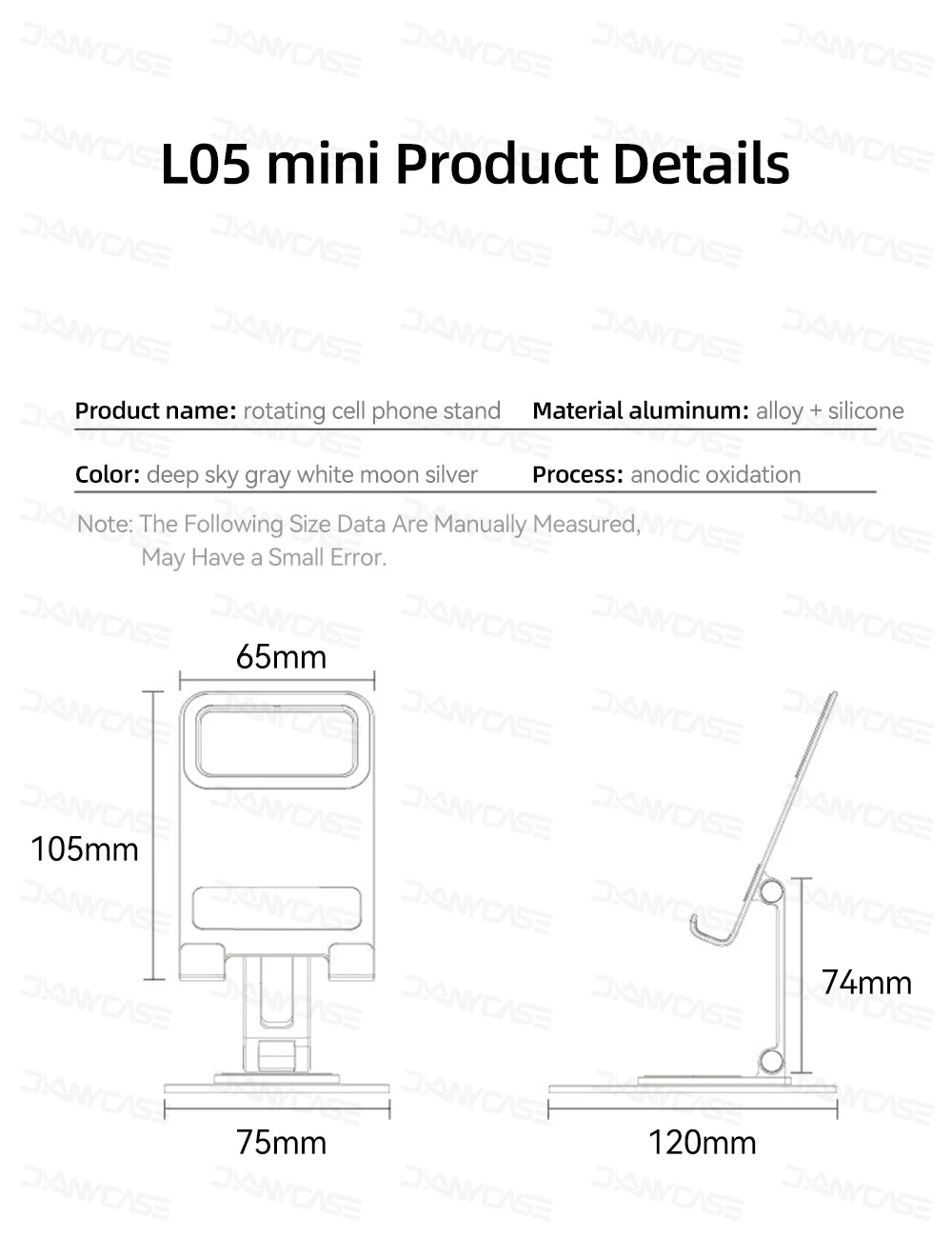 حامل لوحي قابل للتعديل والطي 360 درجة، حامل لهاتف iPad وSamsung وXiaomi وLenovo وHuawei، حامل لوحي