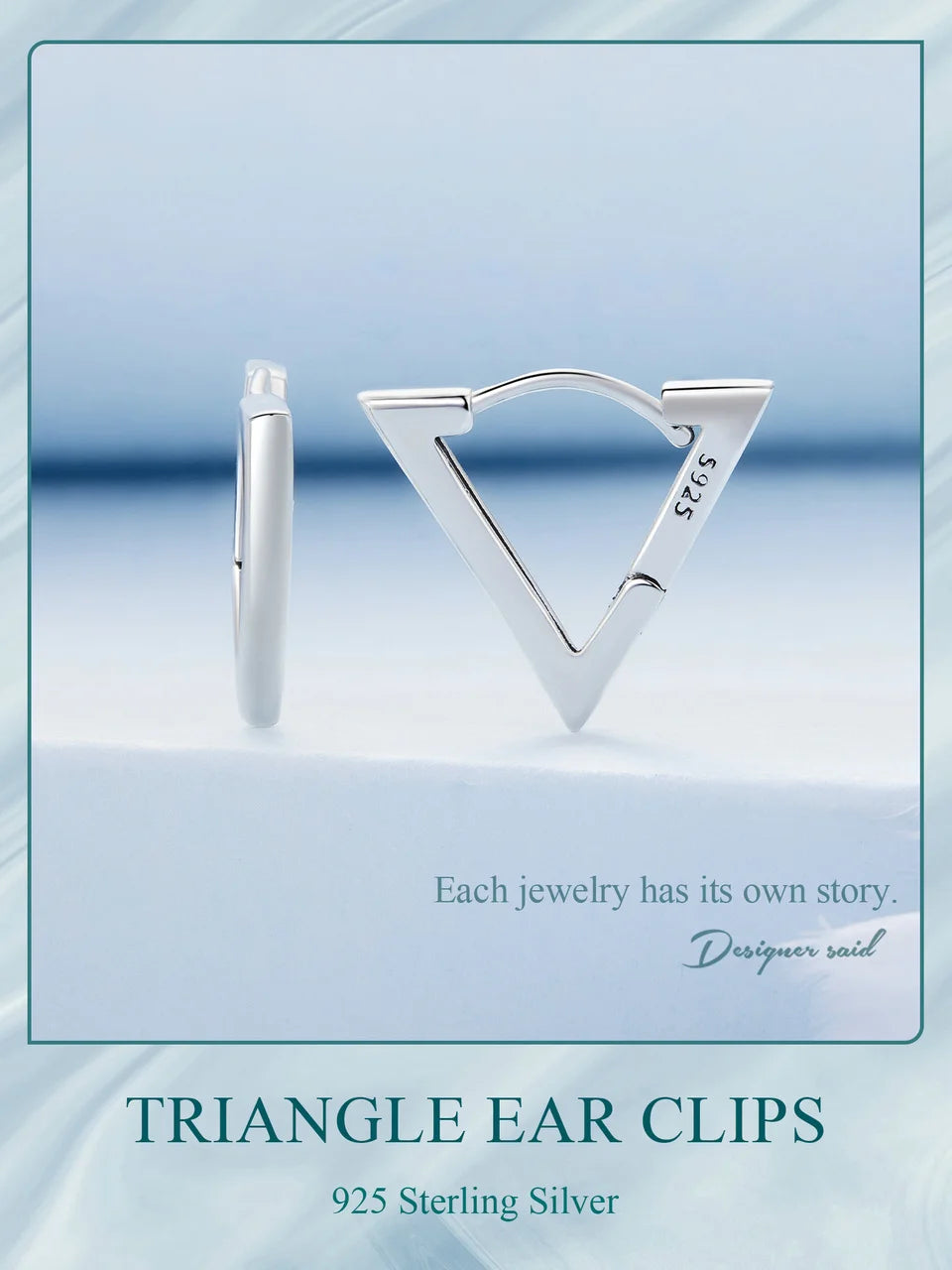 BAMOER 925 Sterling Silver Small Triangle Earrings for Women Geometric Hoop Earrings Hypoallergenic Earrings for Women Girls