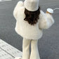 Coats 2023 Wintre New Girls Plush Thickening Children Clothing Versatile Furs Cotton Fashion Outerwear Simple Warm