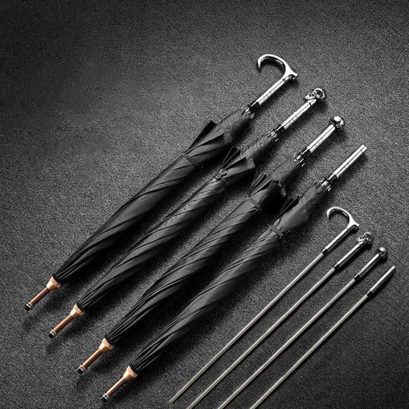 Vintage Black Large Umbrella Male Female Self-defense Sword Umbrella Luxury Long Handle Gentleman Business Umbrellas Windproof