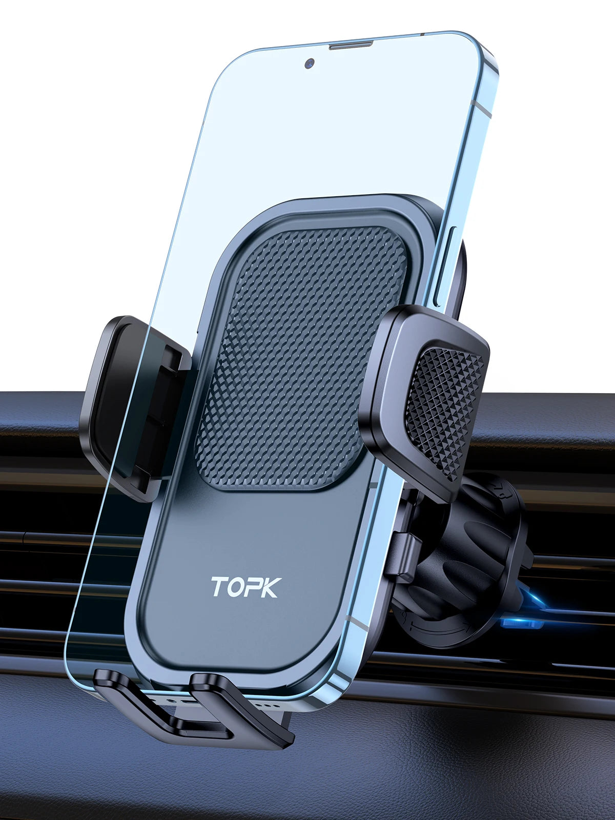 TOPK Car Phone Holder for Car with Hook Clip Air Vent Car Phone Mount 360° Rotation Universal Mobile Phone Mount for Smartphone