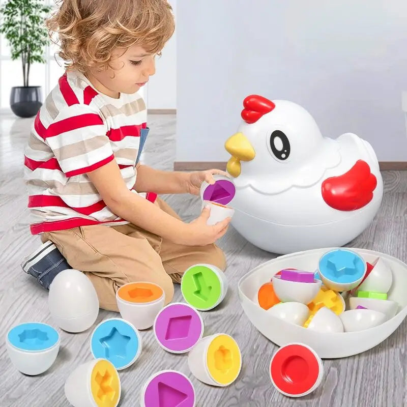 Baby Learning Educational Toy Smart Egg Toy Games Shape Matching Sorters Toys Montessori Eggs Toys For Kids Children 2 3 4 Years