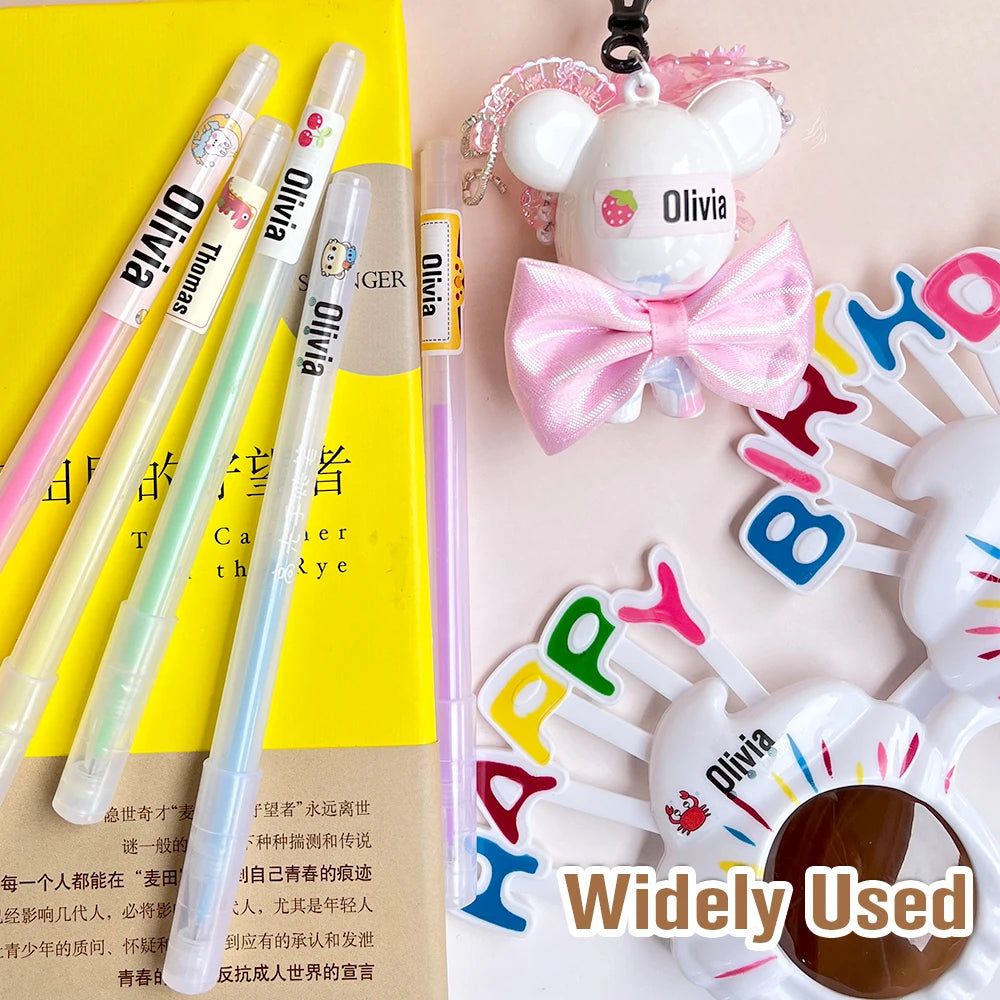 200pcs Waterproof Name Sticker Adhesive Stationery Decals Personalized First Name Label for Children Custom Bottle Tag for Kids