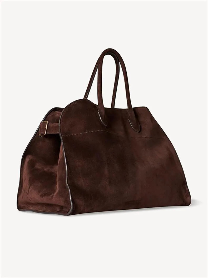 Tote Women's Bags Fashion Women's Bags Head Layer Cowhide Line Bags Dong Jie same Large Capacity Commuter Handbag